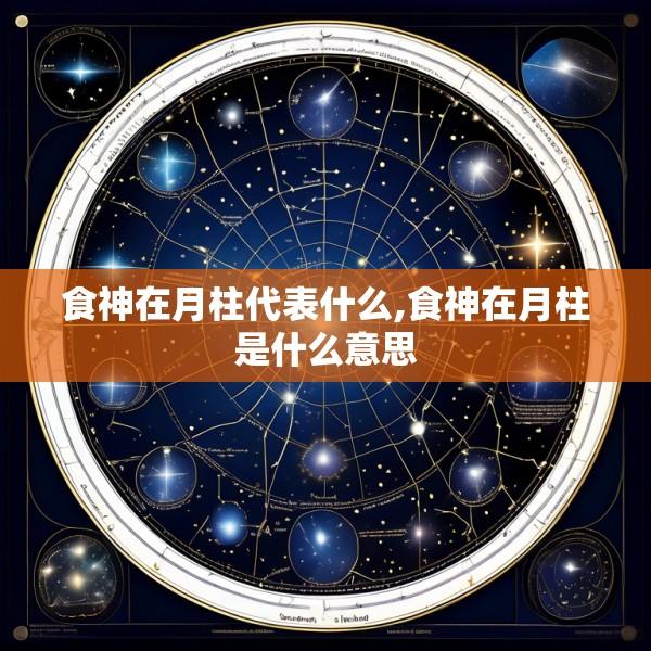 食神在月柱代表什么,食神在月柱是什么意思