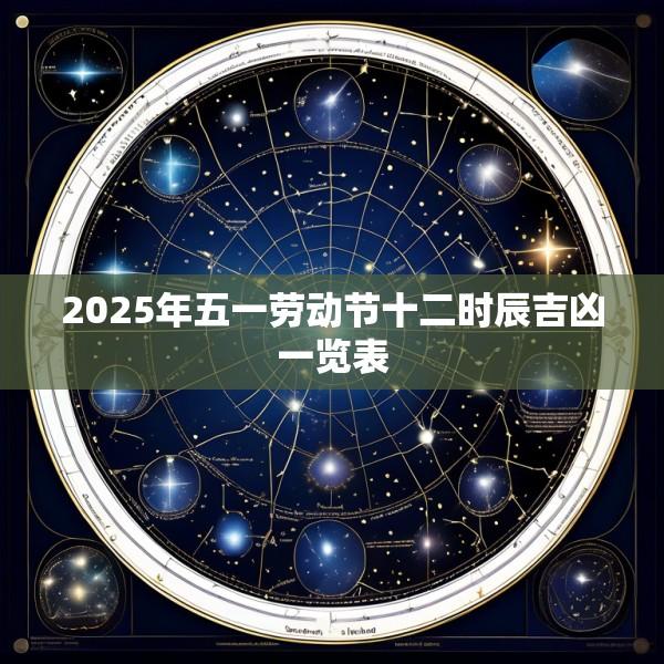 2025年五一劳动节十二时辰吉凶一览表