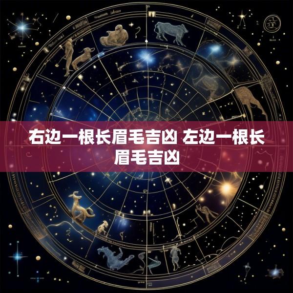 右边一根长眉毛吉凶 左边一根长眉毛吉凶