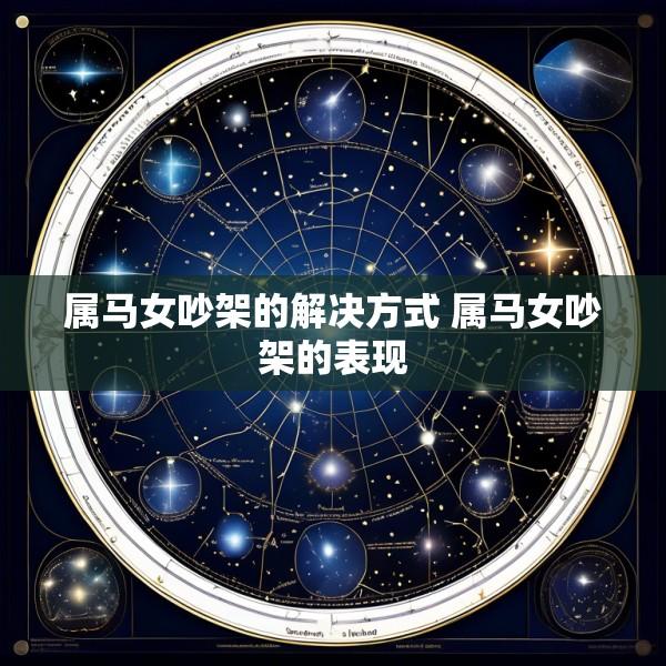 属马女吵架的解决方式 属马女吵架的表现