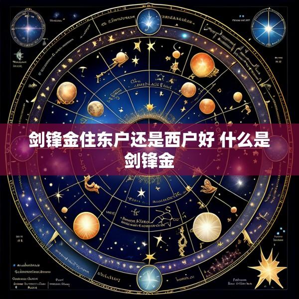剑锋金住东户还是西户好 什么是剑锋金