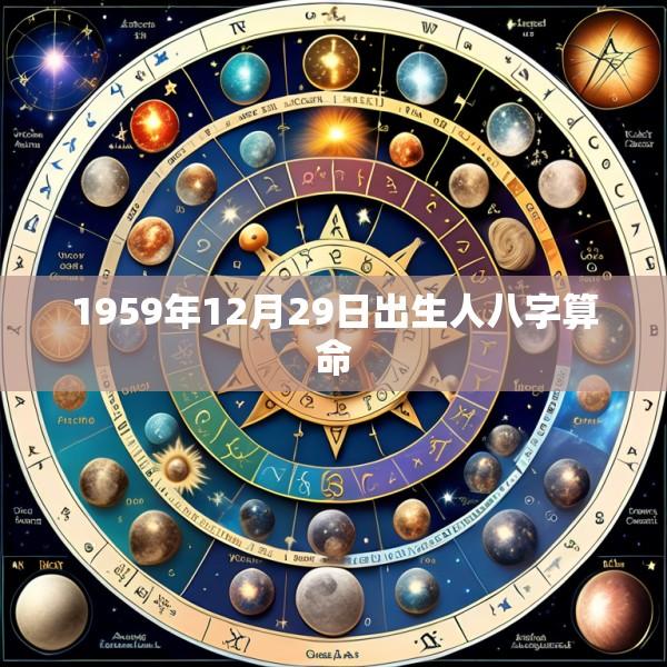 1959年12月29日出生人八字算命