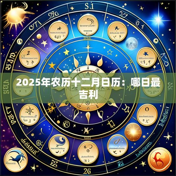 2025年农历十二月日历:哪日最吉利