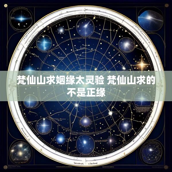 梵仙山求姻缘太灵验 梵仙山求的不是正缘