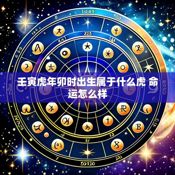 壬寅虎年卯时出生属于什么虎 命运怎么样