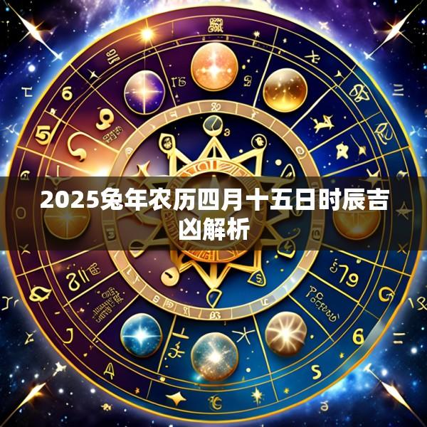 2025兔年农历四月十五日时辰吉凶解析