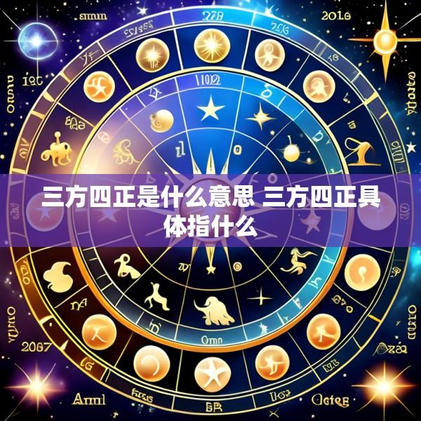 三方四正是什么意思 三方四正具体指什么