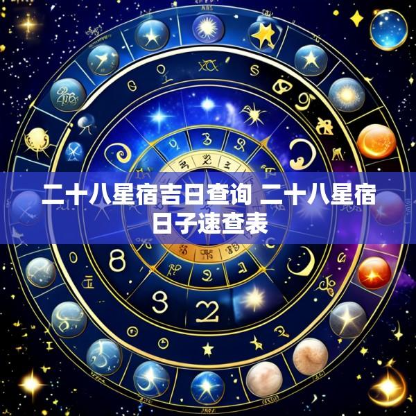 二十八星宿吉日查询 二十八星宿日子速查表