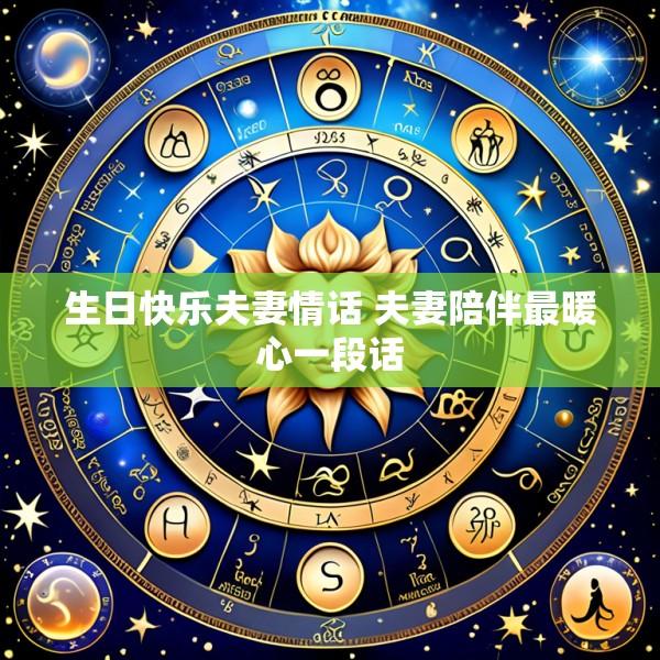 生日快乐夫妻情话 夫妻陪伴最暖心一段话