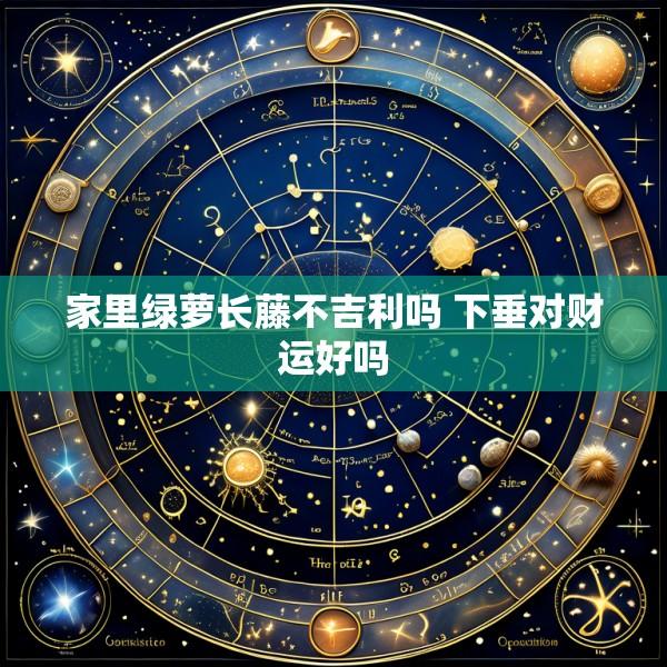 家里绿萝长藤不吉利吗 下垂对财运好吗
