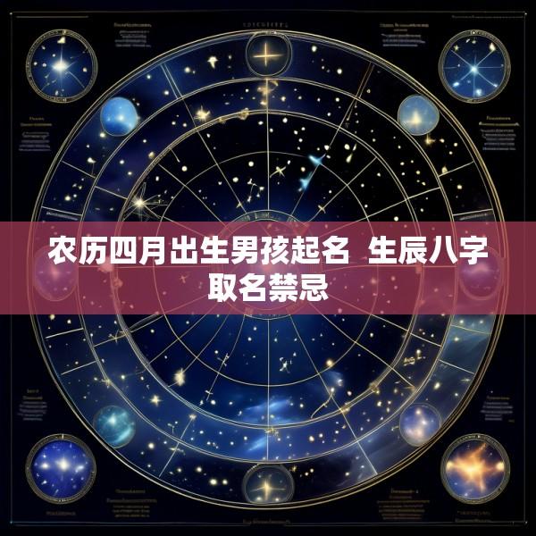 农历四月出生男孩起名  生辰八字取名禁忌