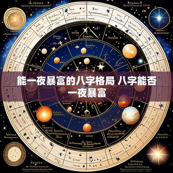 能一夜暴富的八字格局 八字能否一夜暴富