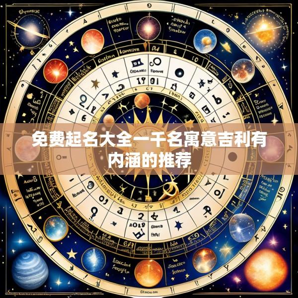 免费起名大全一千名寓意吉利有内涵的推荐