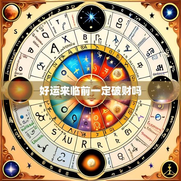 好运来临前一定破财吗