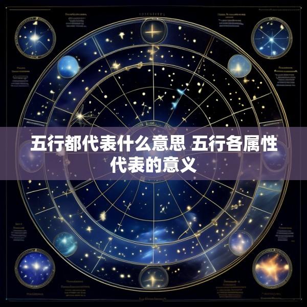 五行都代表什么意思 五行各属性代表的意义
