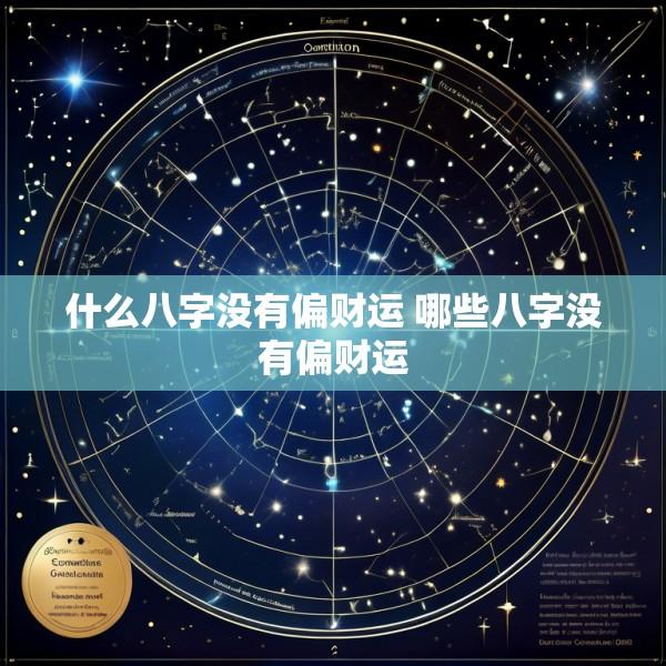 什么八字没有偏财运 哪些八字没有偏财运