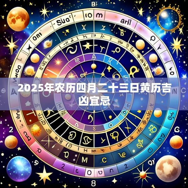 2025年农历四月二十三日黄历吉凶宜忌