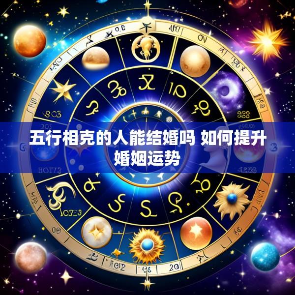 五行相克的人能结婚吗 如何提升婚姻运势