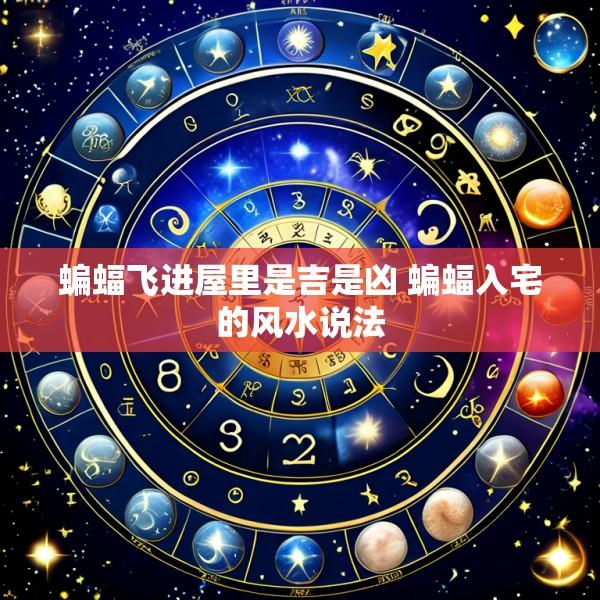 蝙蝠飞进屋里是吉是凶 蝙蝠入宅的风水说法