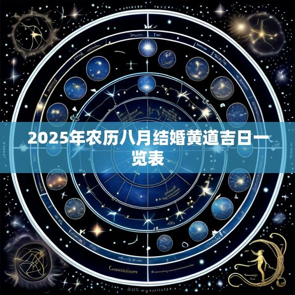 2025年农历八月结婚黄道吉日一览表