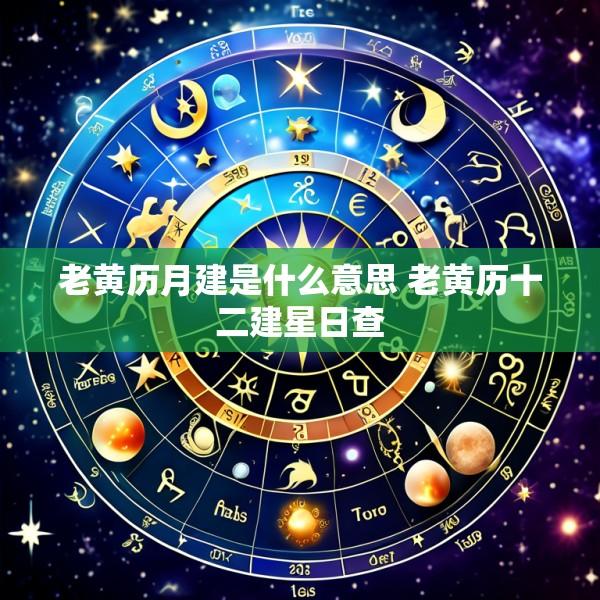 老黄历月建是什么意思 老黄历十二建星日查
