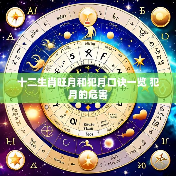 十二生肖旺月和犯月口诀一览 犯月的危害