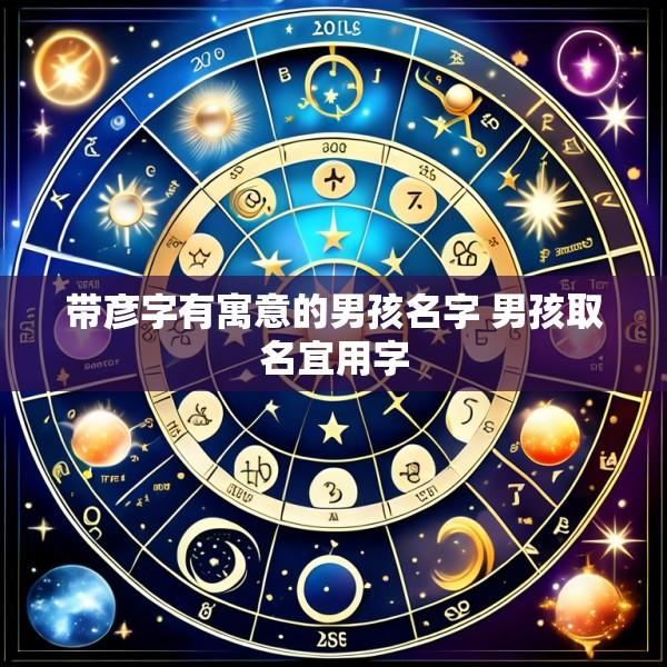 带彦字有寓意的男孩名字 男孩取名宜用字