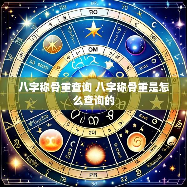 八字称骨重查询 八字称骨重是怎么查询的