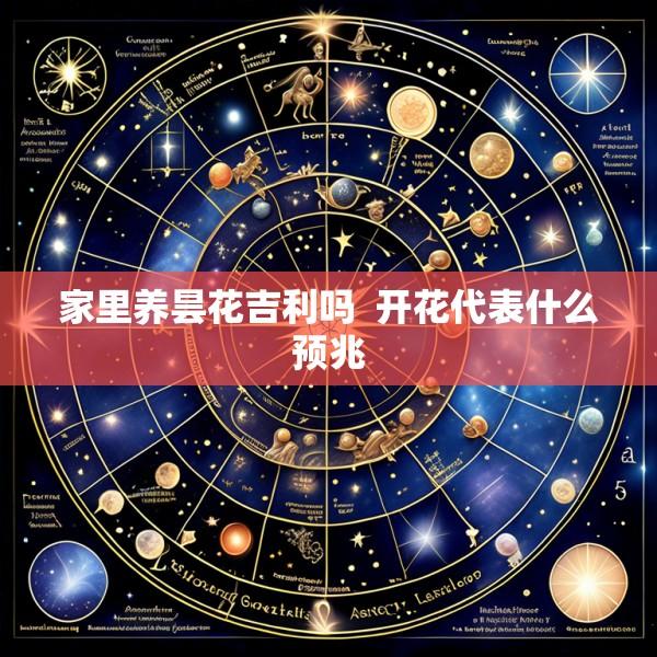 家里养昙花吉利吗  开花代表什么预兆