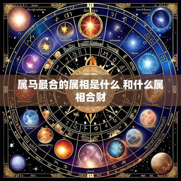 属马最合的属相是什么 和什么属相合财