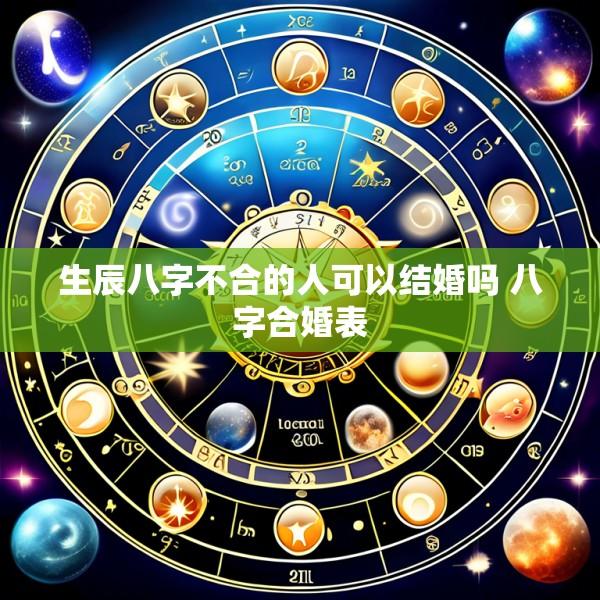 生辰八字不合的人可以结婚吗 八字合婚表