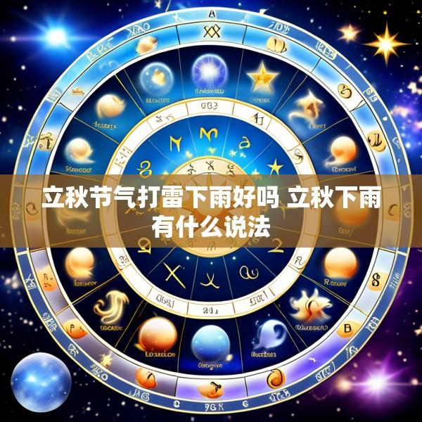 立秋节气打雷下雨好吗 立秋下雨有什么说法