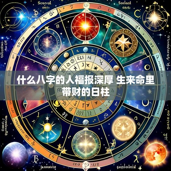 什么八字的人福报深厚 生来命里带财的日柱