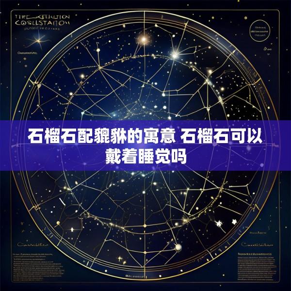 石榴石配貔貅的寓意 石榴石可以戴着睡觉吗