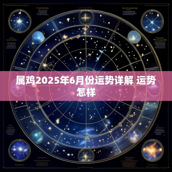 属鸡2025年6月份运势详解 运势怎样