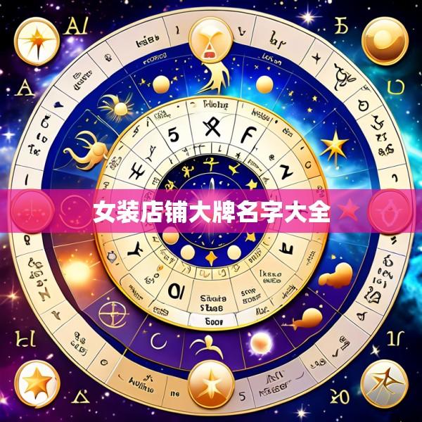 女装店铺大牌名字大全