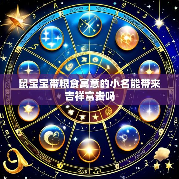 鼠宝宝带粮食寓意的小名能带来吉祥富贵吗