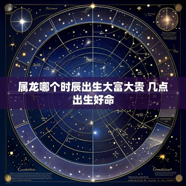 属龙哪个时辰出生大富大贵 几点出生好命