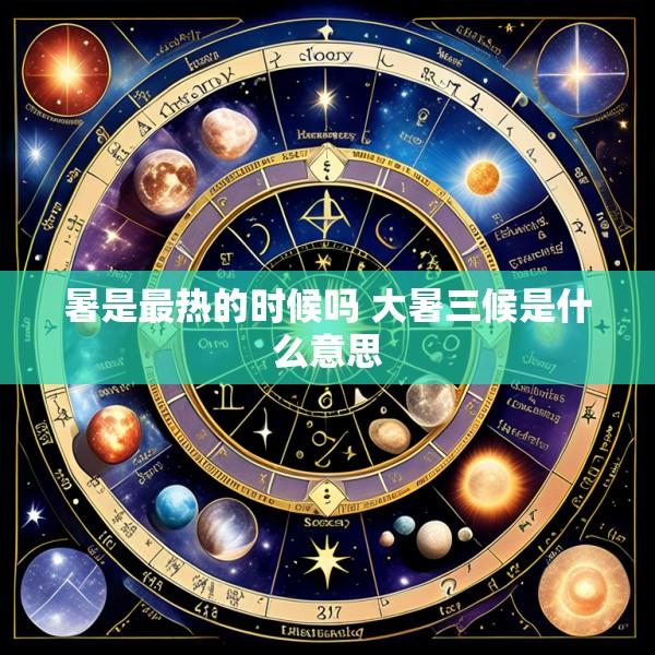 暑是最热的时候吗 大暑三候是什么意思