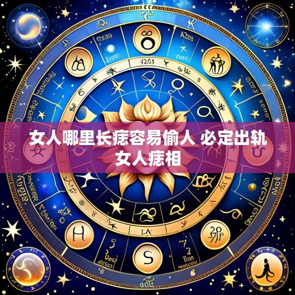 女人哪里长痣容易偷人 必定出轨女人痣相