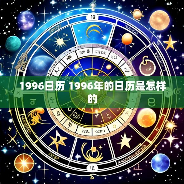 1996日历 1996年的日历是怎样的