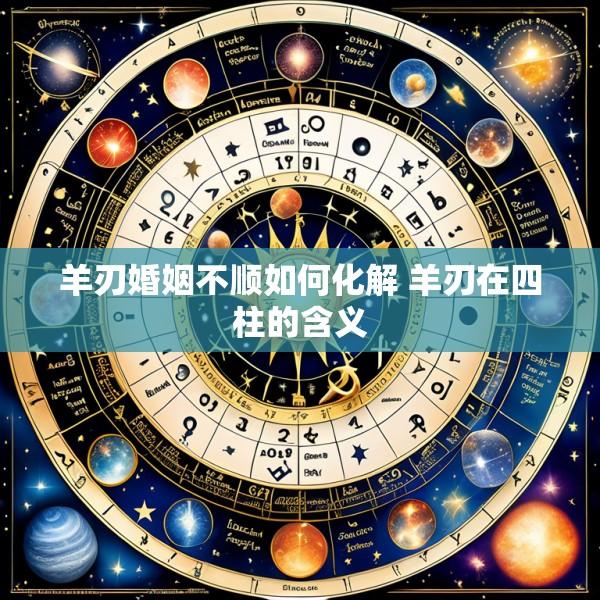 羊刃婚姻不顺如何化解 羊刃在四柱的含义