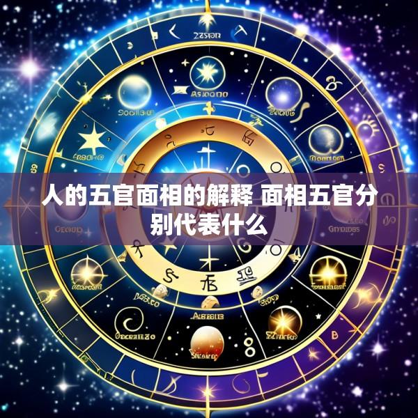 人的五官面相的解释 面相五官分别代表什么