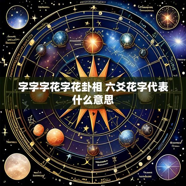 字字字花字花卦相 六爻花字代表什么意思