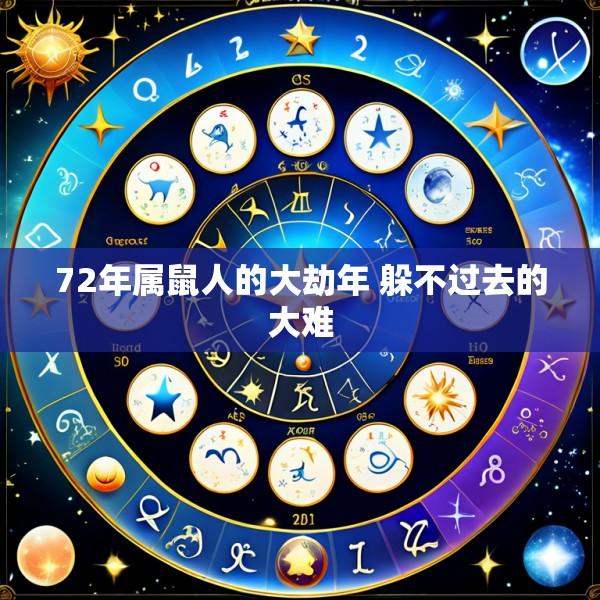 72年属鼠人的大劫年 躲不过去的大难