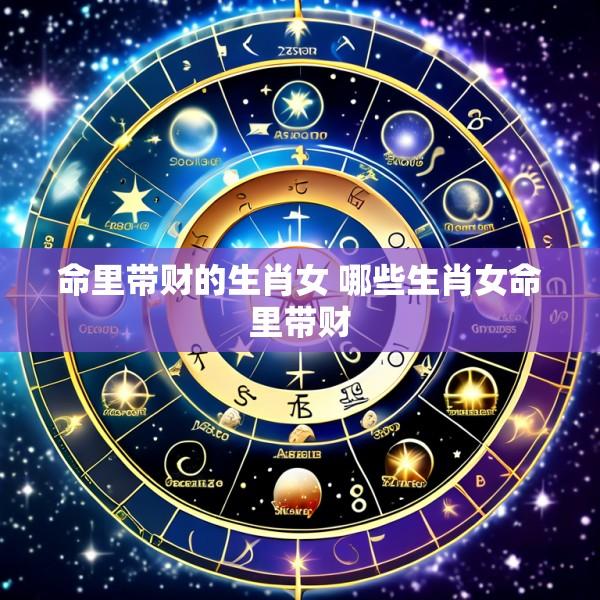 命里带财的生肖女 哪些生肖女命里带财