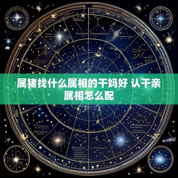 属猪找什么属相的干妈好 认干亲属相怎么配