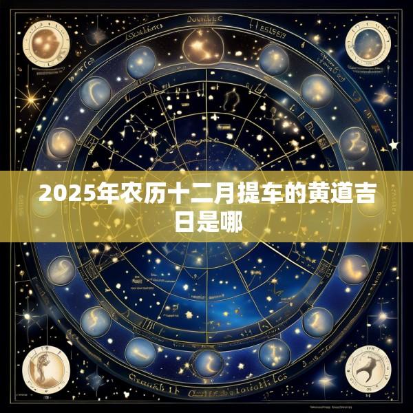 2025年农历十二月提车的黄道吉日是哪