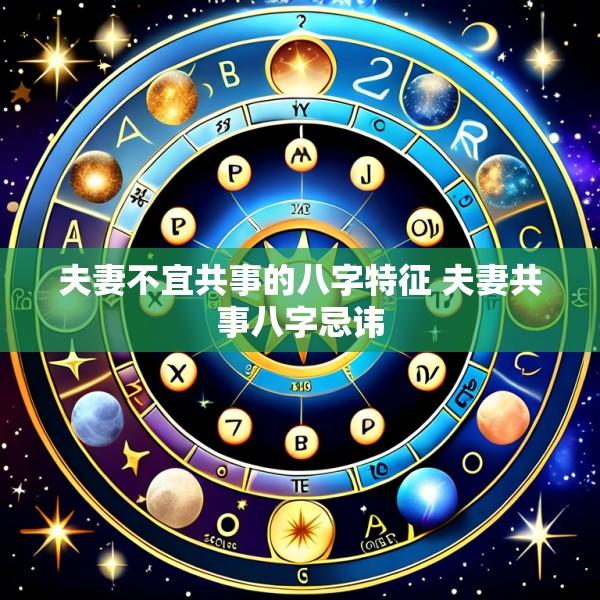 夫妻不宜共事的八字特征 夫妻共事八字忌讳