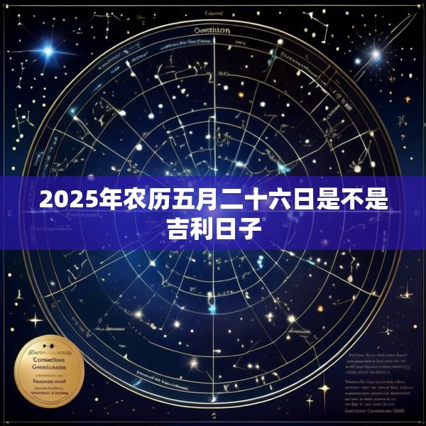 2025年农历五月二十六日是不是吉利日子